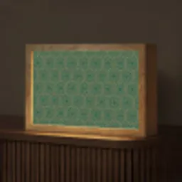 Geometrisch - Patroon - Groen Light Box met kabel (Tafellamp) klein 924 -z3d_website