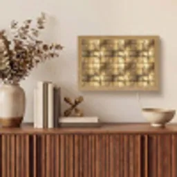 Geometrisch - Tegels - Goud Light Box met kabel (Tafellamp) klein 924 -sfeer2