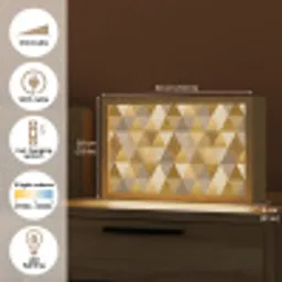 Geometrisch - Driehoek - Goud Light Box met kabel (Tafellamp) klein 924 -USP_EN