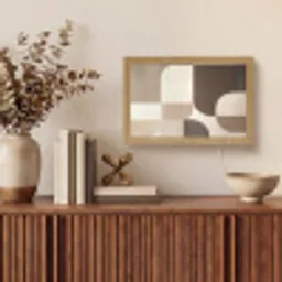 Geometrisch - Geweven structuur - Modern Light Box met kabel (Tafellamp) klein -sfeer2