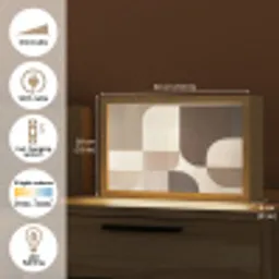 Geometrisch - Geweven structuur - Modern Light Box met kabel (Tafellamp) klein -USP_EN