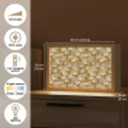Ginkgo - Bladeren - Goud Light Box met kabel (Tafellamp) klein 924 -USP_EN