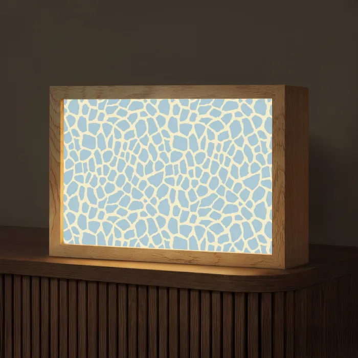 Giraf - Modern - Blauw Light Box met kabel (Tafellamp) klein 924 -z3d_website
