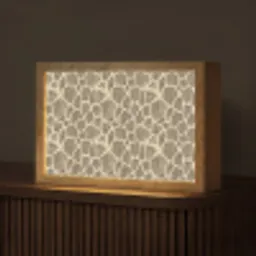 Giraf - Patroon - Beige - Bruin Light Box met kabel (Tafellamp) klein 924 -z3d_website