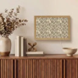 Giraf - Patroon - Beige - Bruin Light Box met kabel (Tafellamp) klein 924 -sfeer2