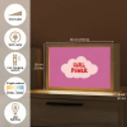 Girl power - Wolk - Roze Light Box met kabel (Tafellamp) klein -USP_EN