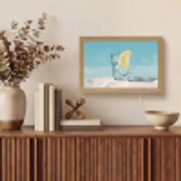 Glas - ijsblokjes - Citroen Light Box met kabel (Tafellamp) klein -sfeer2