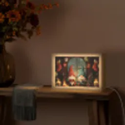 Gnooms - Kerst - Raam - Kleurrijk Light Box met kabel (Tafellamp) klein -sfeer4