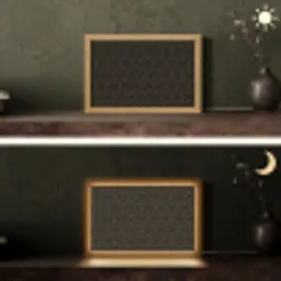 Goud - Zwart - Diamant Light Box met kabel (Tafellamp) klein 924 -sfeer3