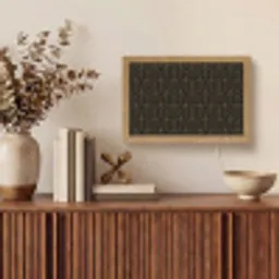 Goud - Zwart - Lijnen Light Box met kabel (Tafellamp) klein 924 -sfeer2