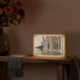 Gouden details - Marmer - Islamitisch Light Box met kabel (Tafellamp) klein -sfeer4