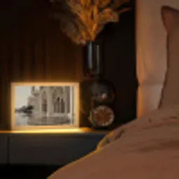 Gouden details - Marmer - Islamitisch Light Box met kabel (Tafellamp) klein -sfeer1