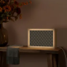 Gouden - Waaiers - Zwart Light Box met kabel (Tafellamp) klein 924 -sfeer4