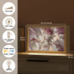 Goud - Marmer - Paars Light Box met kabel (Tafellamp) klein -USP_EN