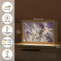 Goud - Paars - Marmer Light Box met kabel (Tafellamp) klein -USP_EN
