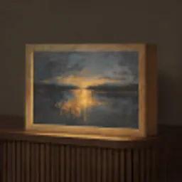 Gouden Reflectie op Water Light Box met kabel (Tafellamp) klein -z3d_website