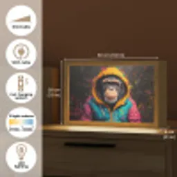 Graffiti - Chimpansee - Jas - Aap - Verf Light Box met kabel (Tafellamp) klein -USP_EN