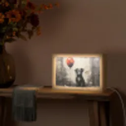 Graffiti - Hond - Ballon - Dieren Light Box met kabel (Tafellamp) klein -sfeer4