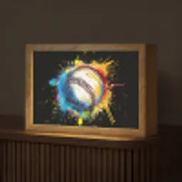 Graffiti - Sport - Baseball - Honkbal Light Box met kabel (Tafellamp) klein -z3d_website