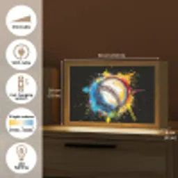 Graffiti - Sport - Baseball - Honkbal Light Box met kabel (Tafellamp) klein -USP_EN