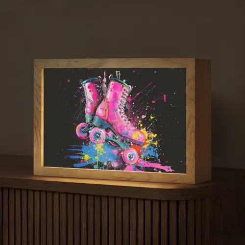 Graffiti - Sport - Rolschaatsen - Skating Light Box met kabel (Tafellamp) klein -z3d_website