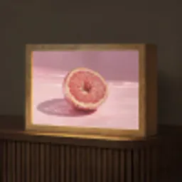Grapefruit - Roze - Disco - Shiny Light Box met kabel (Tafellamp) klein -z3d_website