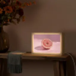 Grapefruit - Roze - Disco - Shiny Light Box met kabel (Tafellamp) klein -sfeer4