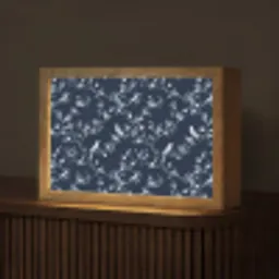Grafisch - Bloesemtak - Blauw Light Box met kabel (Tafellamp) klein 924 -z3d_website