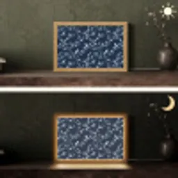 Grafisch - Bloesemtak - Blauw Light Box met kabel (Tafellamp) klein 924 -sfeer3
