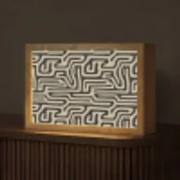 Grafisch - Lijnen - Zwart Light Box met kabel (Tafellamp) klein 924 -z3d_website
