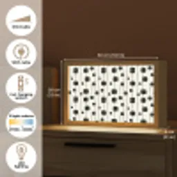 Grafisch - Modern - Zwart Light Box met kabel (Tafellamp) klein 924 -USP_EN