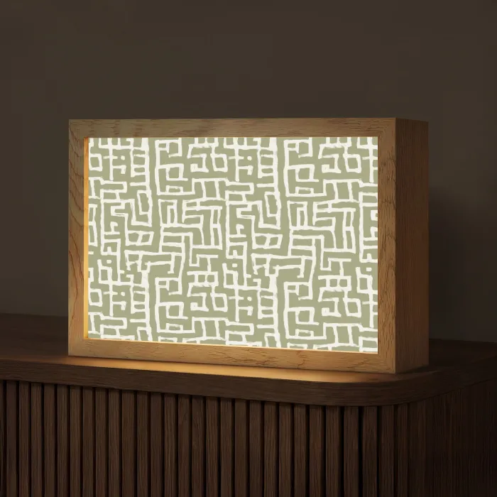 Grafisch - Patroon - Groen Light Box met kabel (Tafellamp) klein 924 -z3d_website