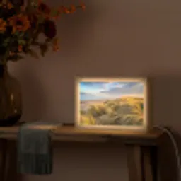 Gras - Duinen - Strand - Zomer Light Box met kabel (Tafellamp) klein -sfeer4