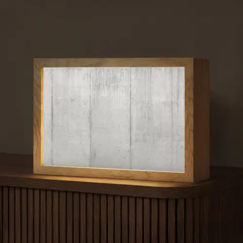 Grijs - Betonlook - Industrieel Light Box met kabel (Tafellamp) klein -z3d_website