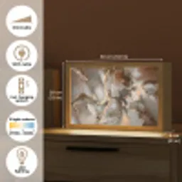 Grijs - Goud - Marmer - Marmerlook Light Box met kabel (Tafellamp) klein -USP_EN