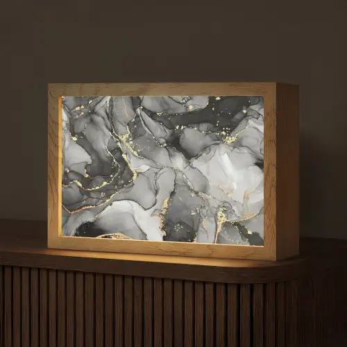 Grijs - Luxe - Goud - Marmer Light Box met kabel (Tafellamp) klein -z3d_website