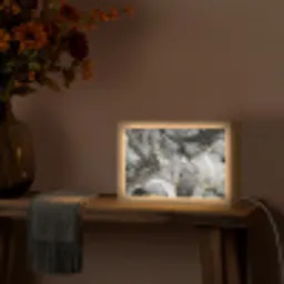 Grijs - Luxe  - Goud - Marmer Light Box met kabel (Tafellamp) klein -sfeer4