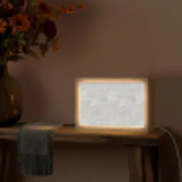 Grijs - Marmer - Mat Light Box met kabel (Tafellamp) klein 924 -sfeer4