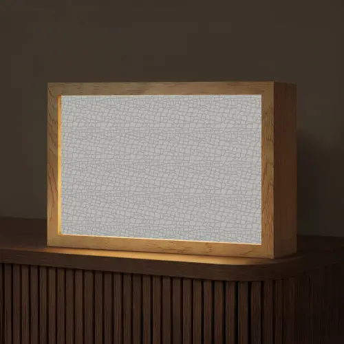 Grijs - Reptiel - Dier - Patroon Light Box met kabel (Tafellamp) klein 924 -z3d_website