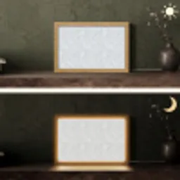 Grijs - Terrazzo-effect - Beton Light Box met kabel (Tafellamp) klein 924 -sfeer3
