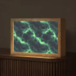 Groen - Bliksem - Storm Light Box met kabel (Tafellamp) klein 924 -z3d_website