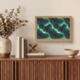 Groen - Bliksem - Storm Light Box met kabel (Tafellamp) klein 924 -sfeer2