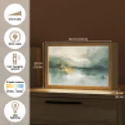 Groen - Modern - Abstract - Goud Light Box met kabel (Tafellamp) klein -USP_EN