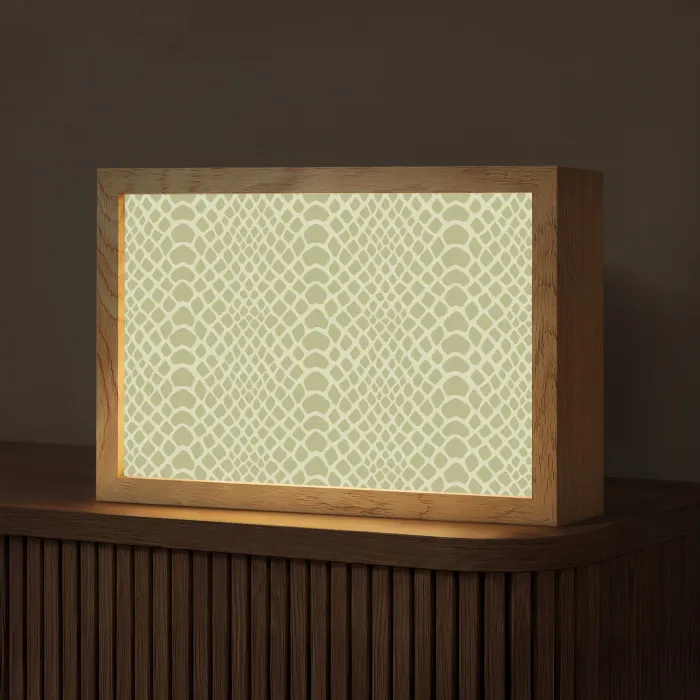 Groen - Patroon - Schubben Light Box met kabel (Tafellamp) klein 924 -z3d_website
