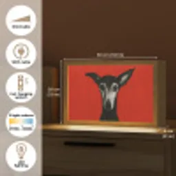 Windhond - Minimalistisch - Rood Light Box met kabel (Tafellamp) klein -USP_EN