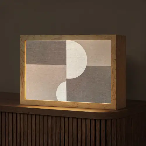 Raster - Halve cirkels - Contrast Light Box met kabel (Tafellamp) klein -z3d_website