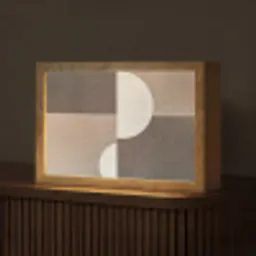 Raster - Halve cirkels - Contrast Light Box met kabel (Tafellamp) klein -z3d_website