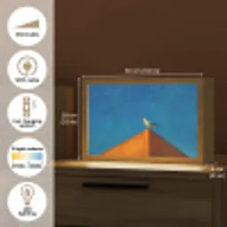 Meeuw - Gebouw - Lucht - Geschilderd Light Box met kabel (Tafellamp) klein -USP_EN