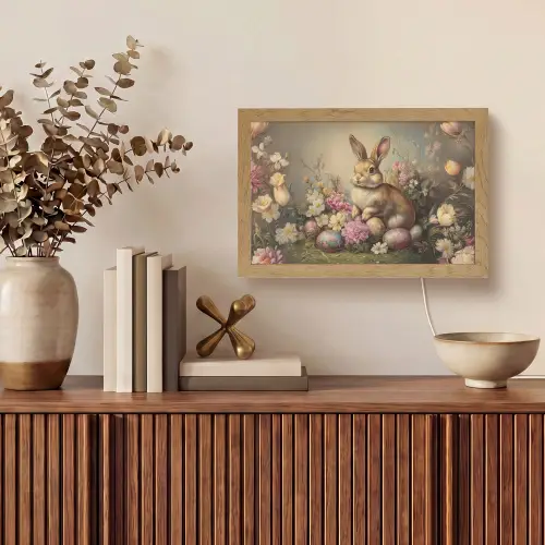 Haas - Stilleven - Bloemen Light Box met kabel (Tafellamp) klein -sfeer2