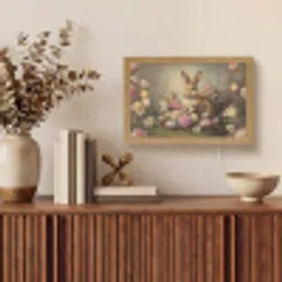 Haas - Stilleven - Bloemen Light Box met kabel (Tafellamp) klein -sfeer2